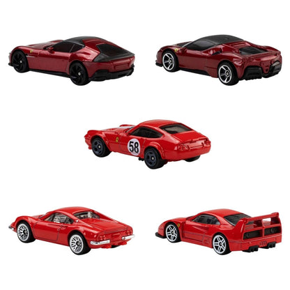 Hot Wheels Die-Cast 1:64 Ferrari 5 Pack