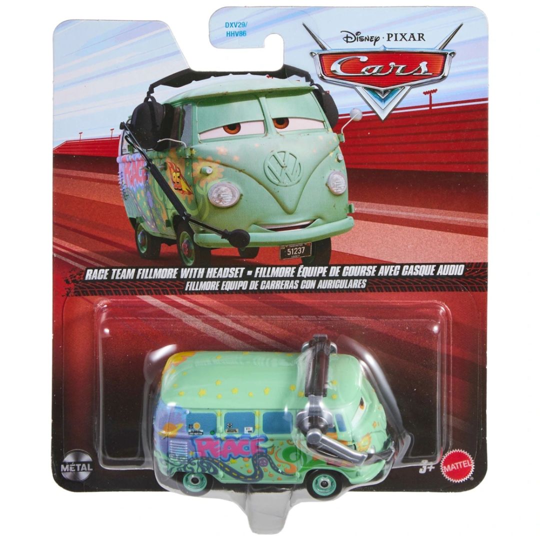 Disney Pixar Cars 1:55 Die Cast - Rage Team Fillmore With Headset