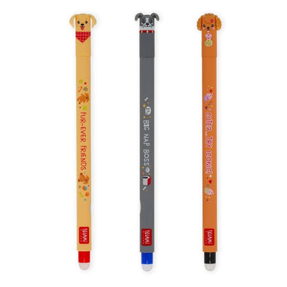 Legami Erasable Gel Pens Fur-Ever Friends 3 Pack