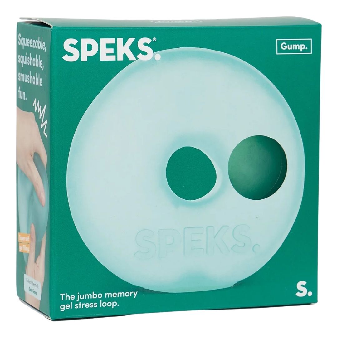 Speks. Gump Jumbo Loop Memory Gel Stress Ball - Sea Glass