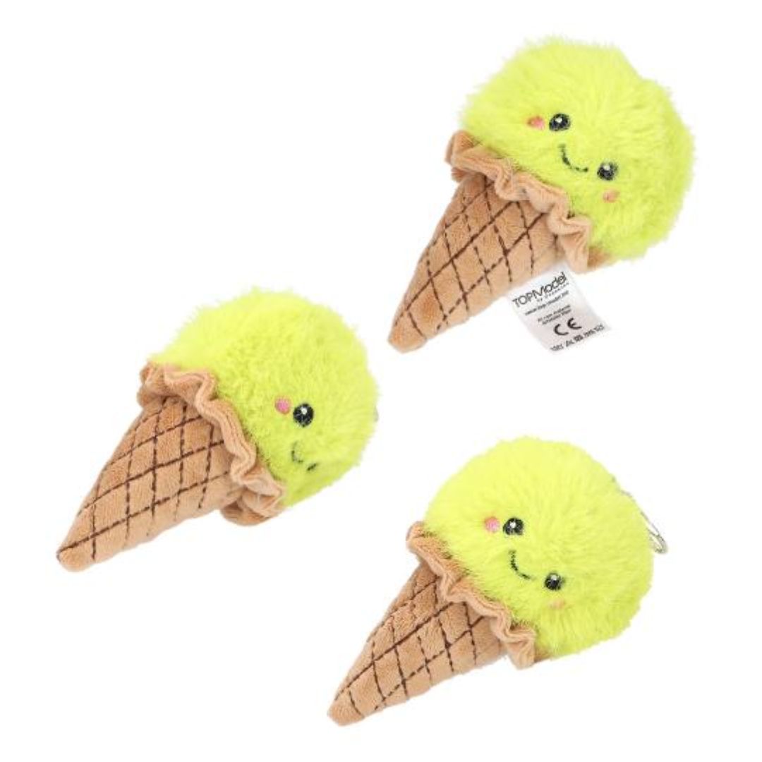 TOPModel Plush Pendant Fluffy Green Ice Cream