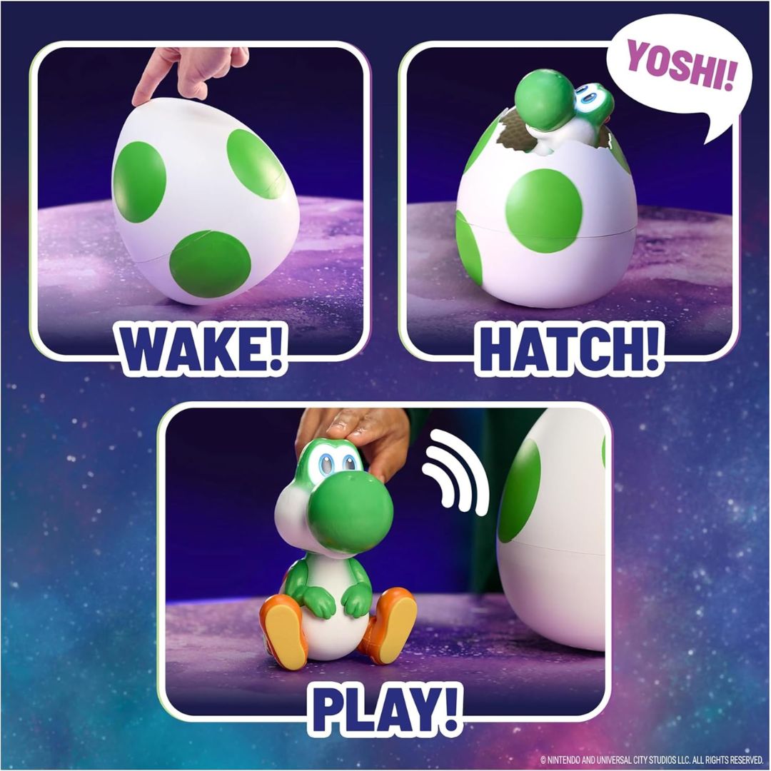 Nintendo The Super Mario Galaxy Movie: Hatchin' Yoshi Interactive Toy Egg