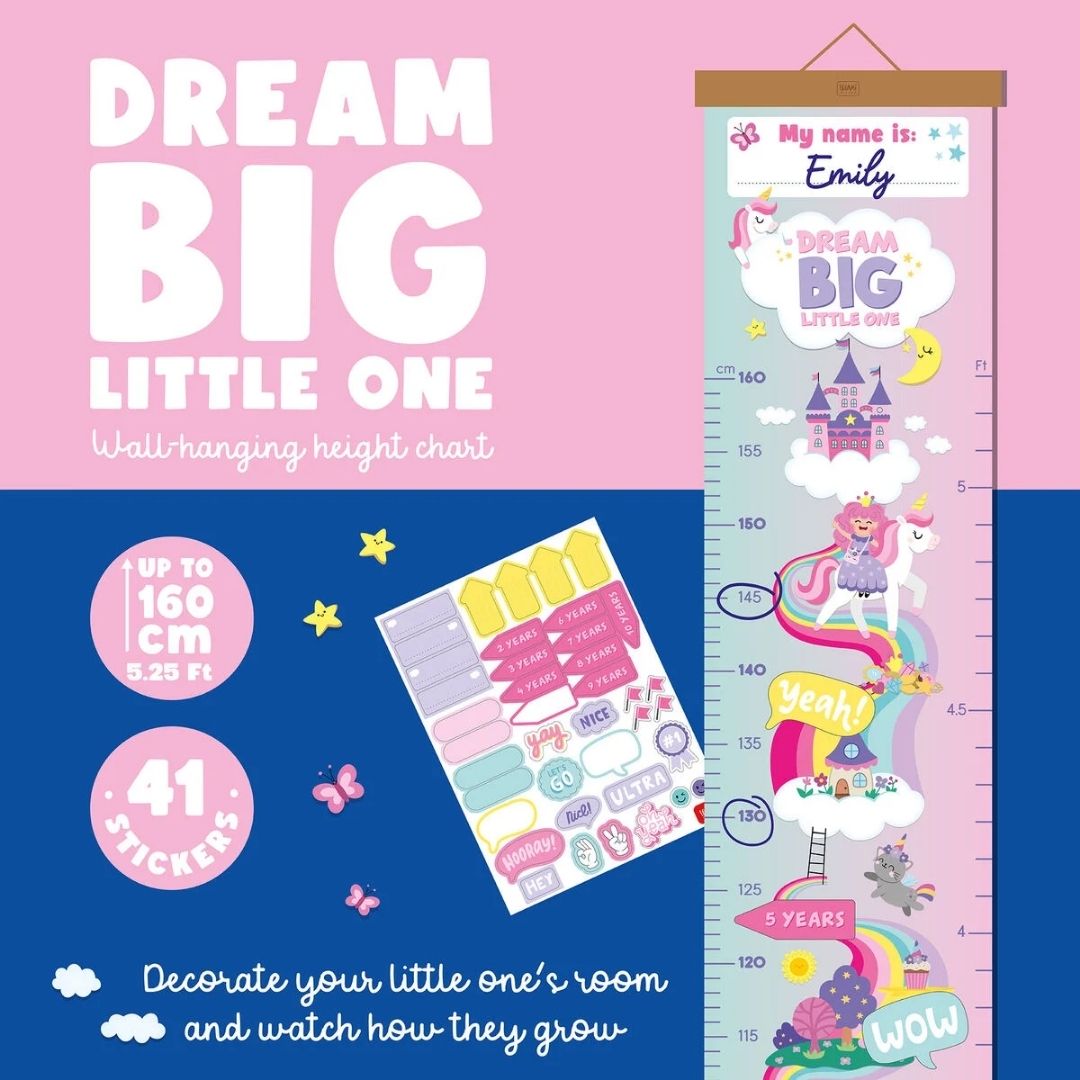 Legami Wall-Hanging Height Chart Unicorn