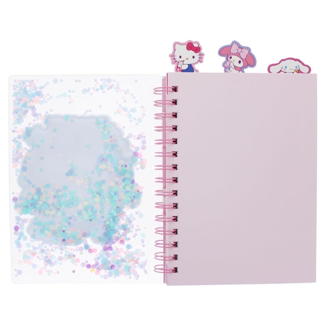 Hello Kitty and Friends A5 Spiral Notebook Glitter