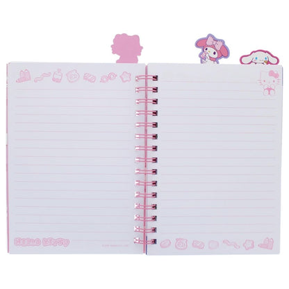 Hello Kitty and Friends A5 Spiral Notebook Glitter