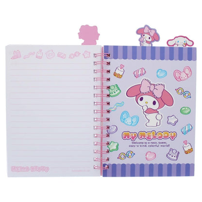Hello Kitty and Friends A5 Spiral Notebook Glitter