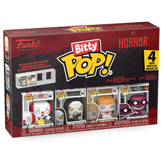 Bitty Pop! WB Horror 4 Pack - Pennywise, The Nun, Annabelle, The Crooked Man