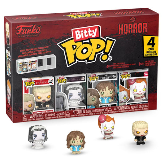 Bitty Pop! WB Horror 4 Pack - Vampire David, La Llorona, Regan, Pennywise