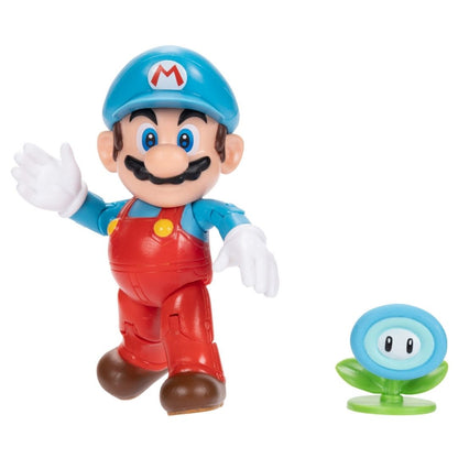 Super Mario 4" Ice Mario with Flower Figure