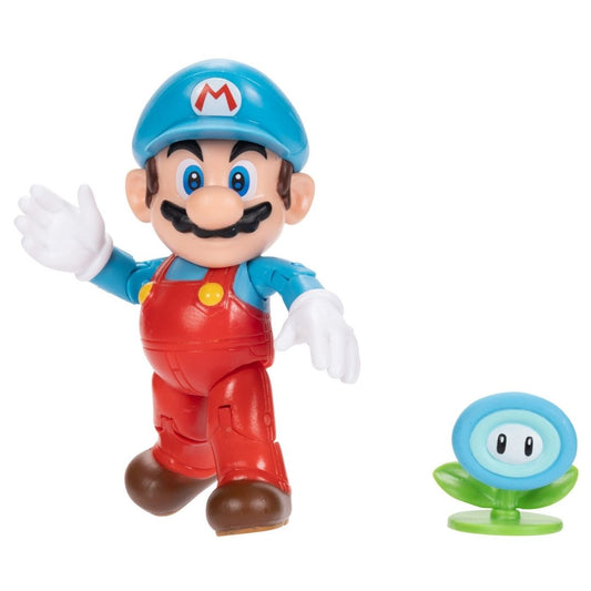 Super Mario 4" Ice Mario with Flower Figure