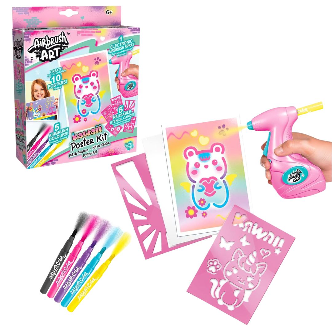 Airbrush Art Kawaii Poster Kit