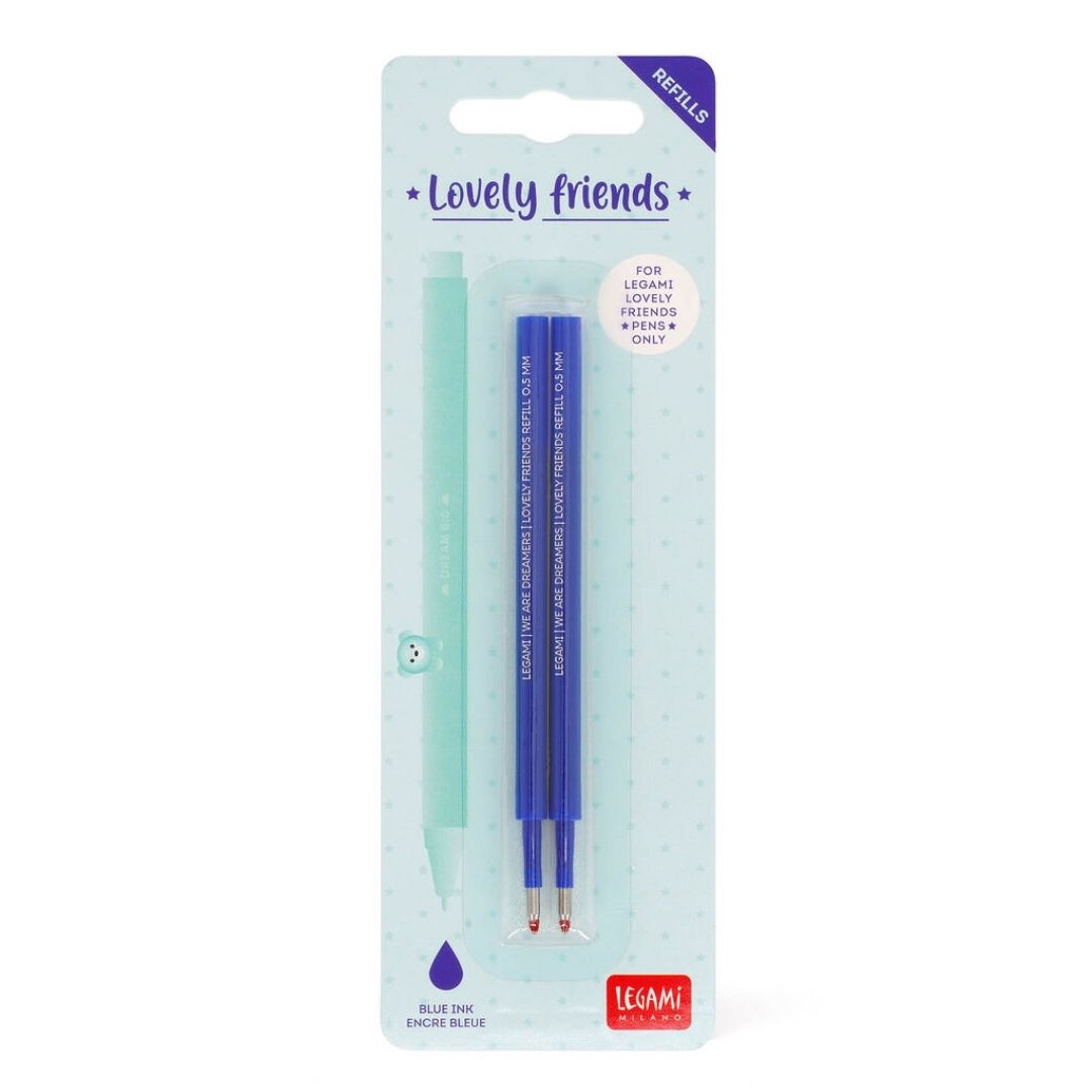 Legami Gel Pens Lovely Friends Blue Ink Refills
