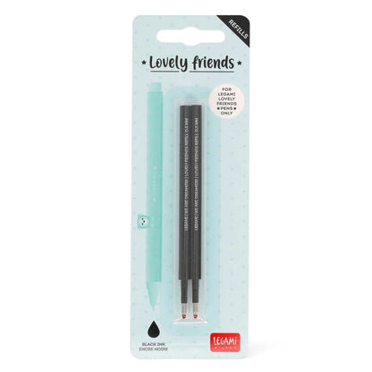 Legami Gel Pens Lovely Friends Black Ink Refills