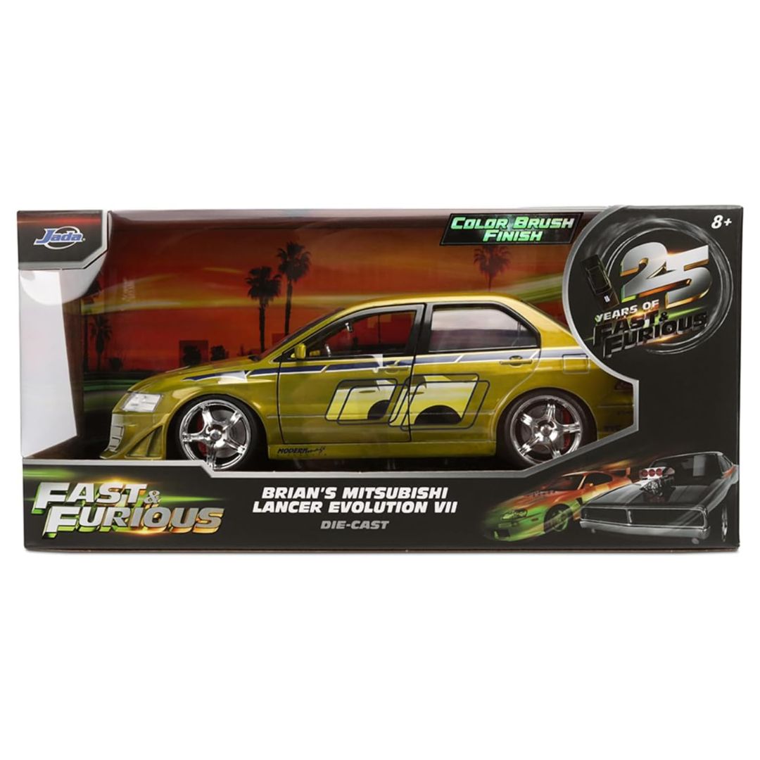Fast & Furious 1:24 Diecast Brian's Mitsubishi Lancer Evolution VII (Color Brush Finish)