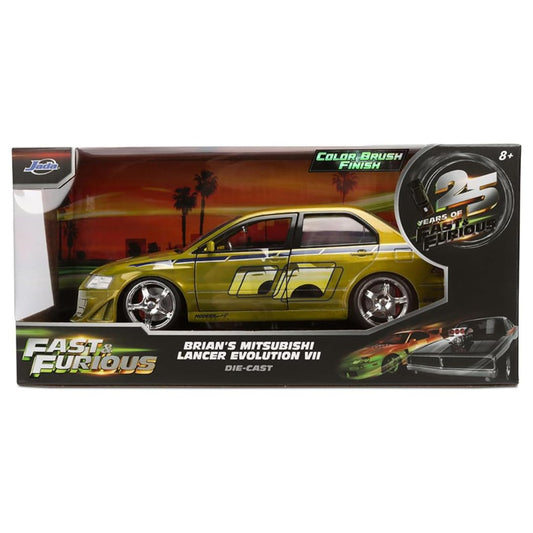 Fast & Furious 1:24 Diecast Brian's Mitsubishi Lancer Evolution VII (Color Brush Finish)