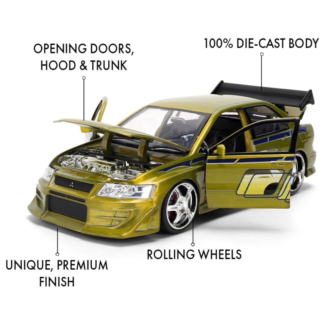 Fast & Furious 1:24 Diecast Brian's Mitsubishi Lancer Evolution VII (Color Brush Finish)