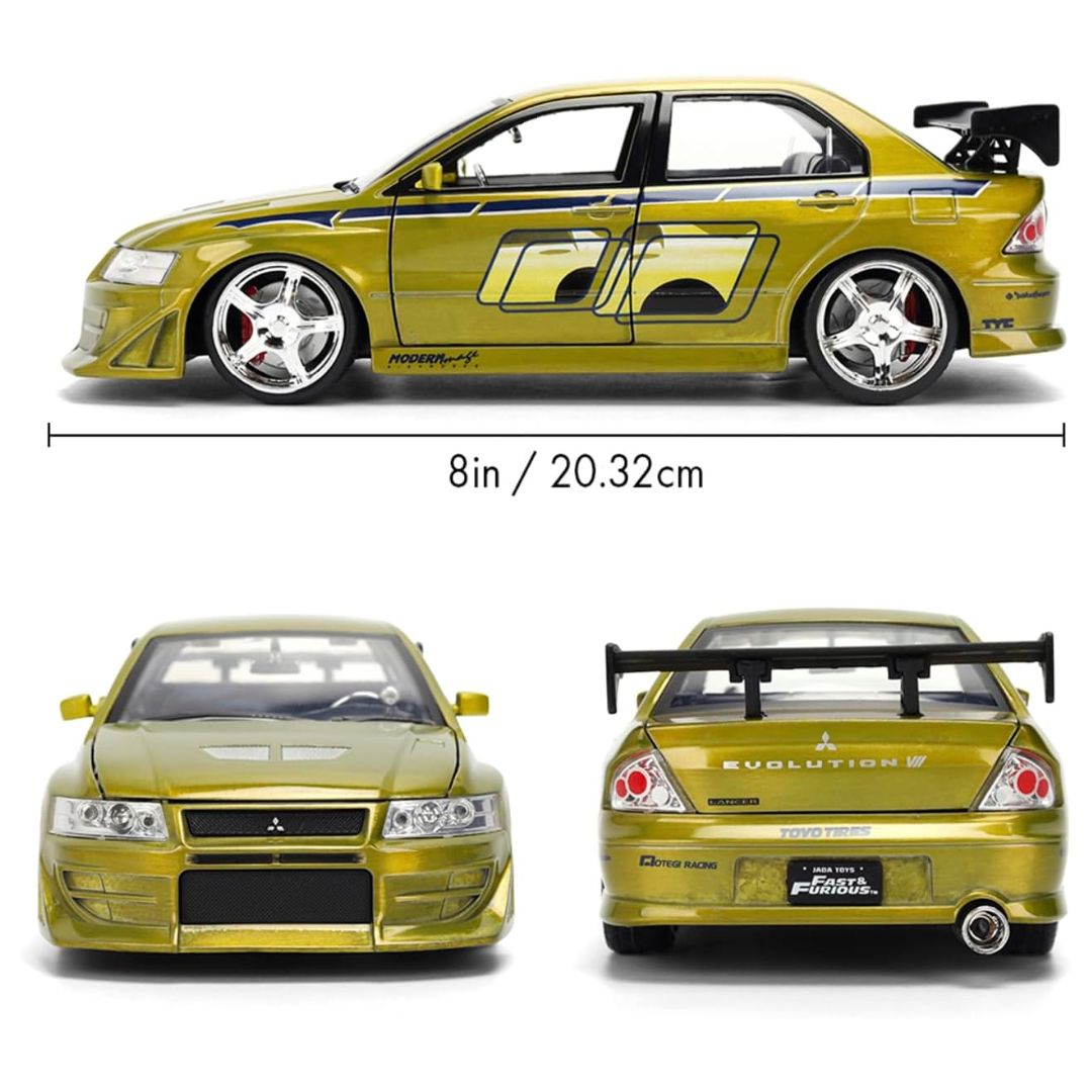 Fast & Furious 1:24 Diecast Brian's Mitsubishi Lancer Evolution VII (Color Brush Finish)