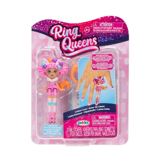 Ring Queens Wearable Mini Doll Ring Llama Love