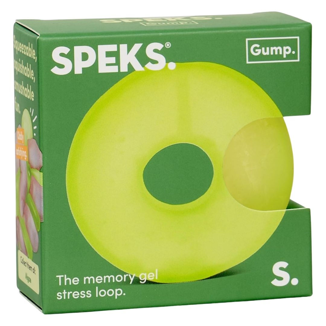 Speks. Gump Loop Memory Gel Stress Ball - Algae