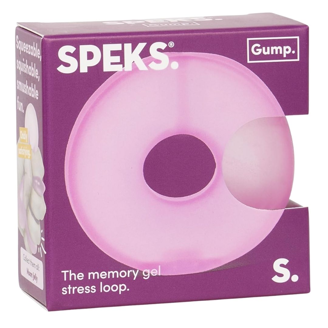 Speks. Gump Loop Memory Gel Stress Ball - Moon Jelly