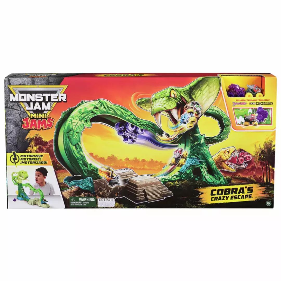 Monster Jam Mini Jams Cobra's Crazy Escape Playset