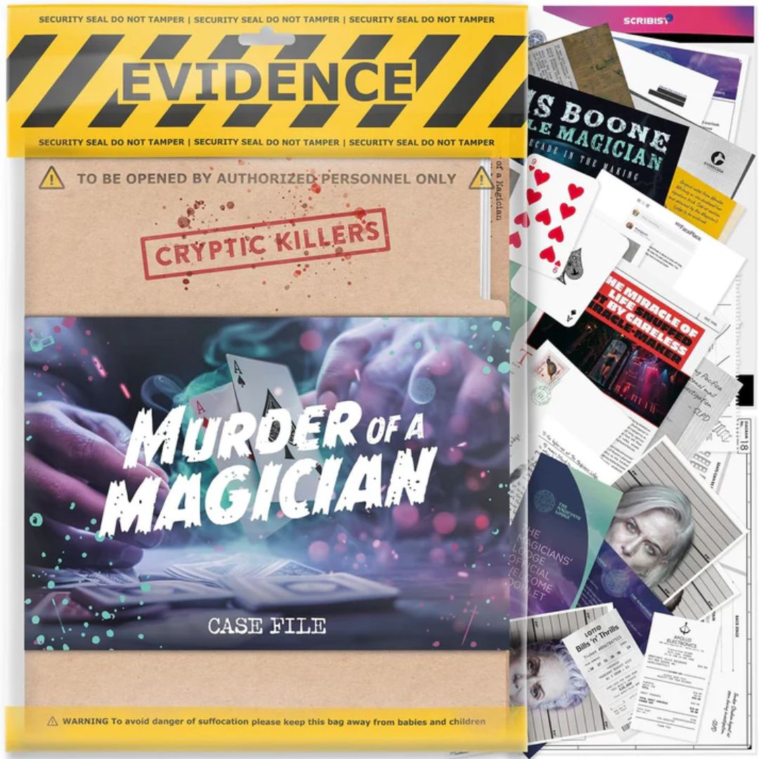 Cryptic Killers Murder of a Magician Unsolved Murder Mystery Game