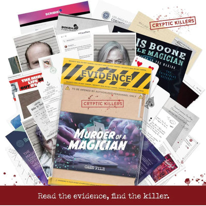 Cryptic Killers Murder of a Magician Unsolved Murder Mystery Game