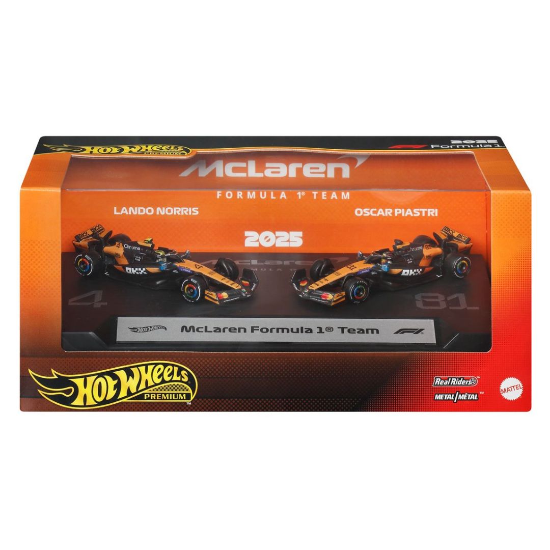 Hot Wheels Premium 2025 Formula 1 Mclaren Team 2-Pack