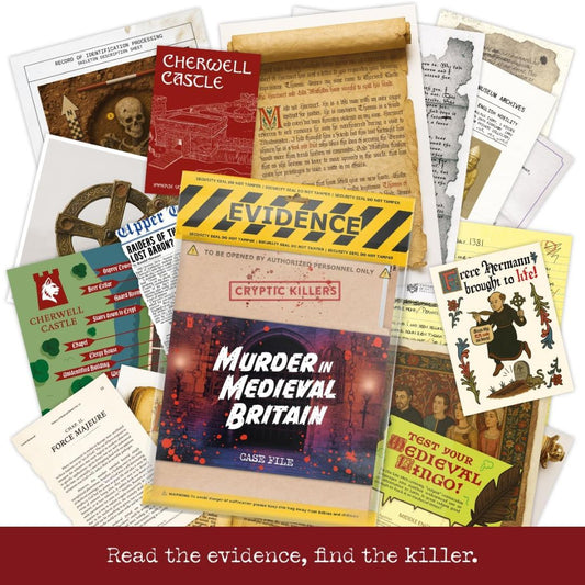 Cryptic Killers Murder in Medieval Britain Unsolved Murder Mystery Game