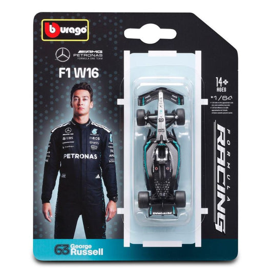 Bburago 1:64 F1 Mercedes W16 #63 George Russell Diecast