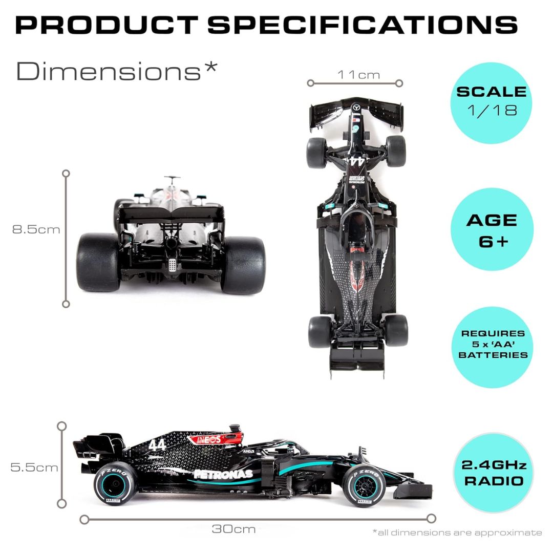 Rastar 1/18 Scale Formula 1 Car Mercedes-AMG F1 W11