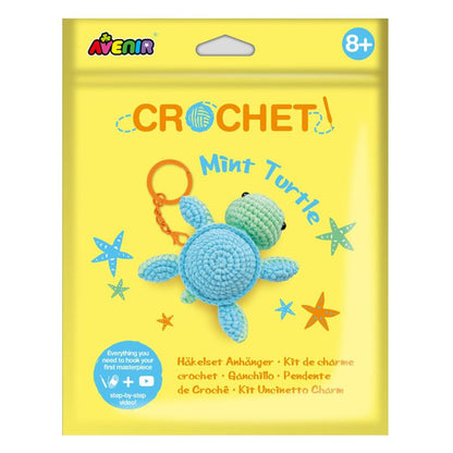 Crochet Keychain Crafting Kit - Mint Turtle