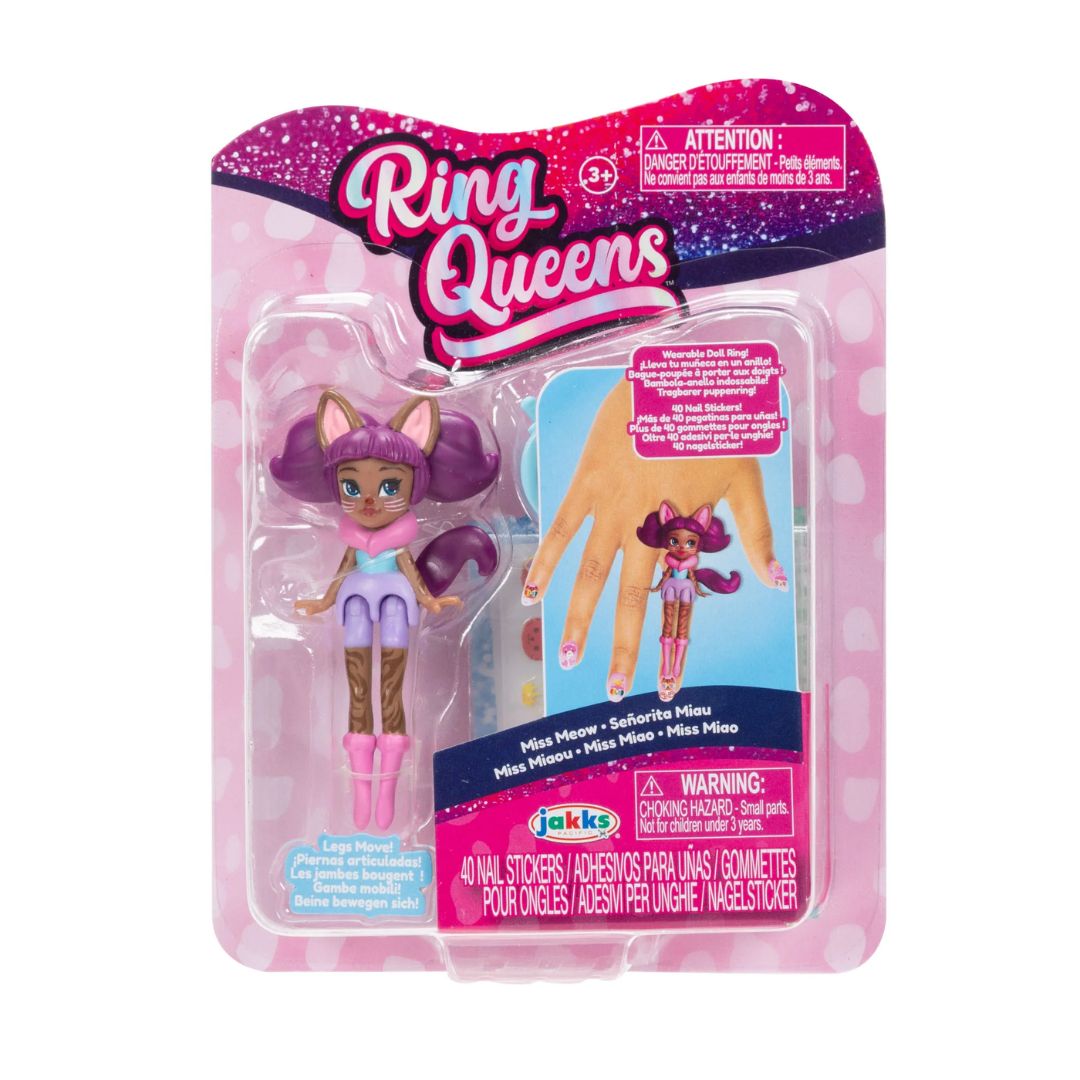 Ring Queens Wearable Mini Doll Ring Miss Meow
