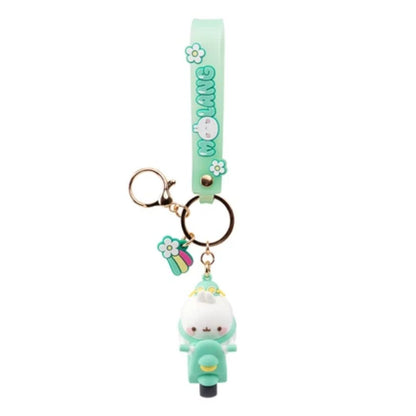 Molang Scooter Keychain Green