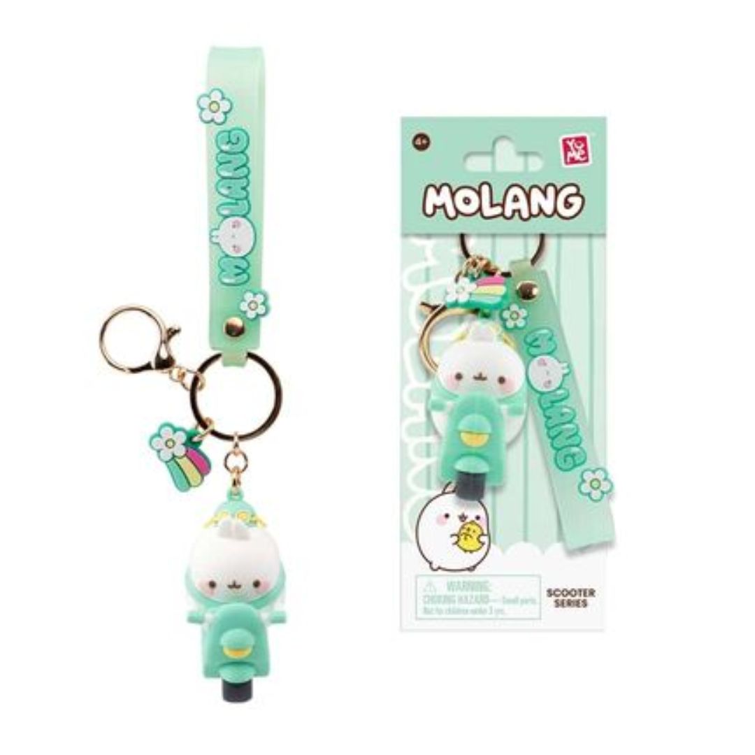 Molang Scooter Keychain Green