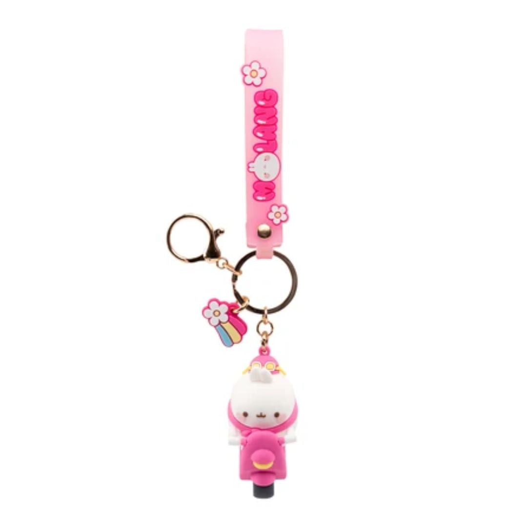Molang Scooter Keychain Pink