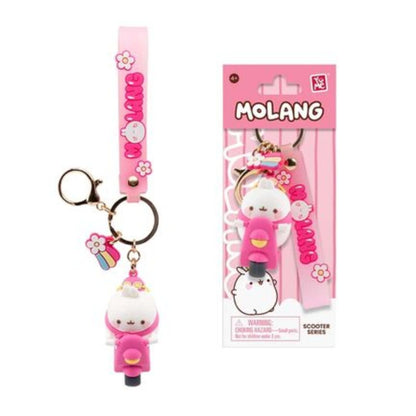 Molang Scooter Keychain Pink