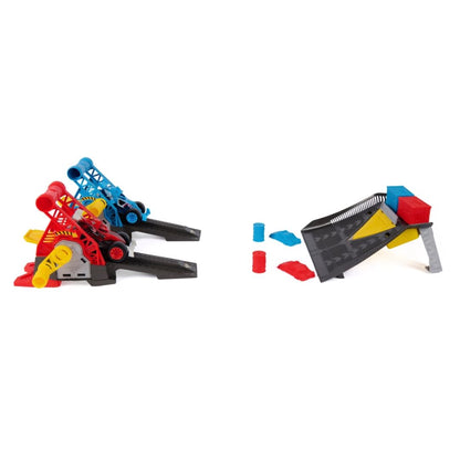 Monster Jam Monster Motors Rev Up Raceway Playset with 1:64 Monster Trucks