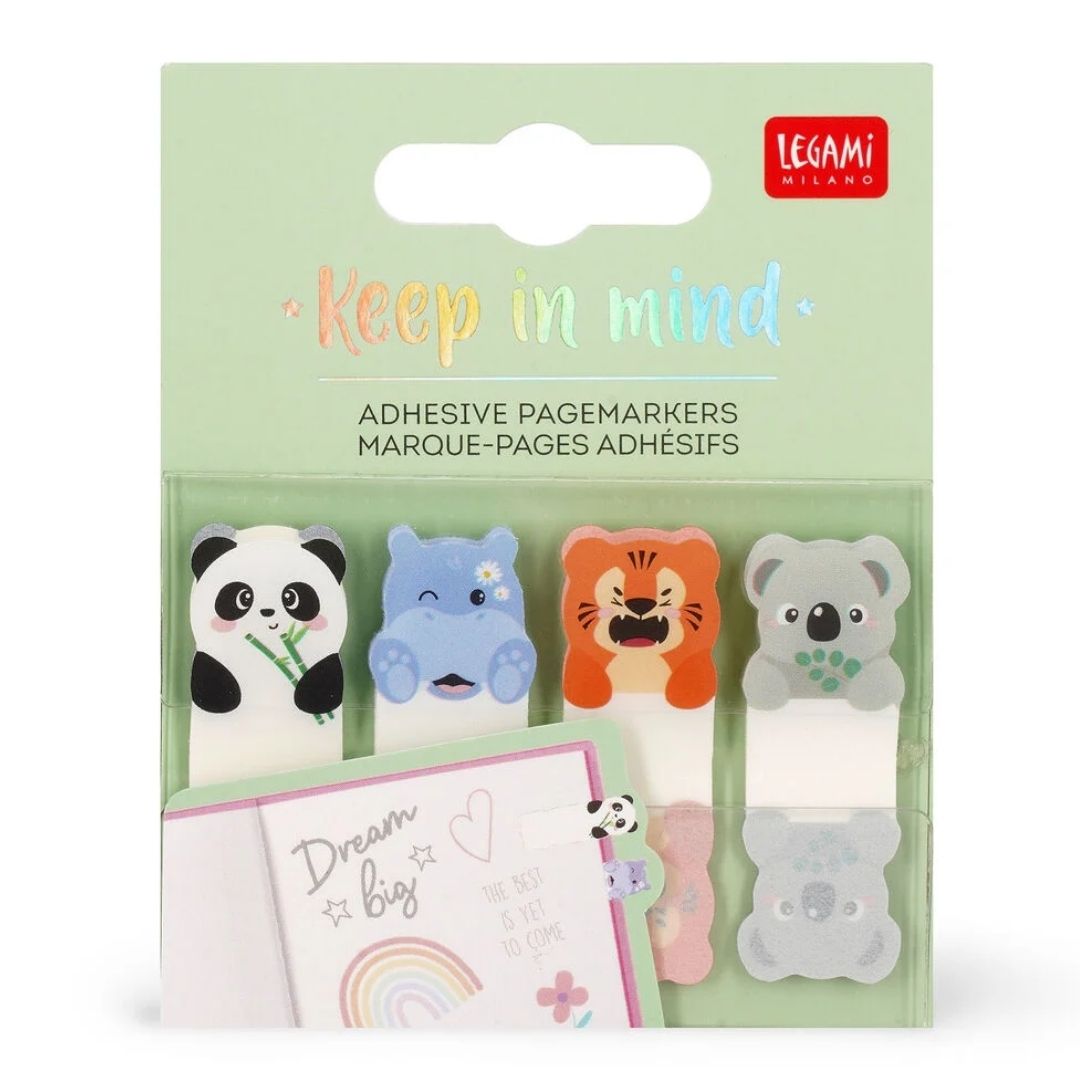 Legami Adhesive Pagemarkers Keep In Mind Cute Animals