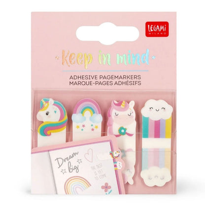 Legami Adhesive Pagemarkers Keep In Mind Unicorn