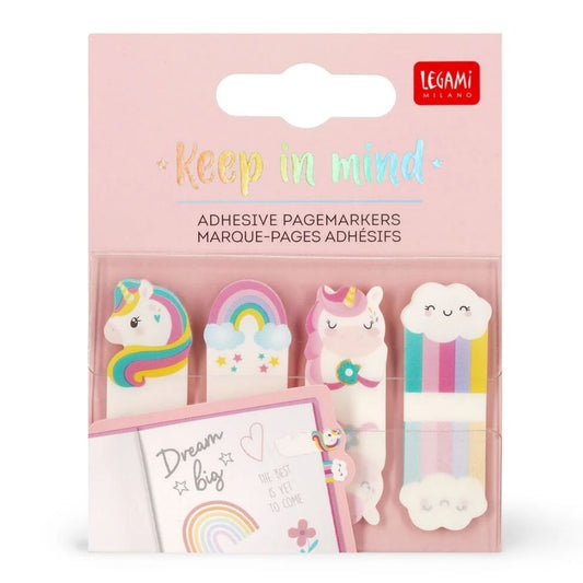 Legami Adhesive Pagemarkers Keep In Mind Unicorn