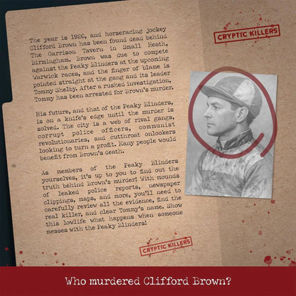 Cryptic Killers Peaky Blinders Unsolved Murder Mystery Game