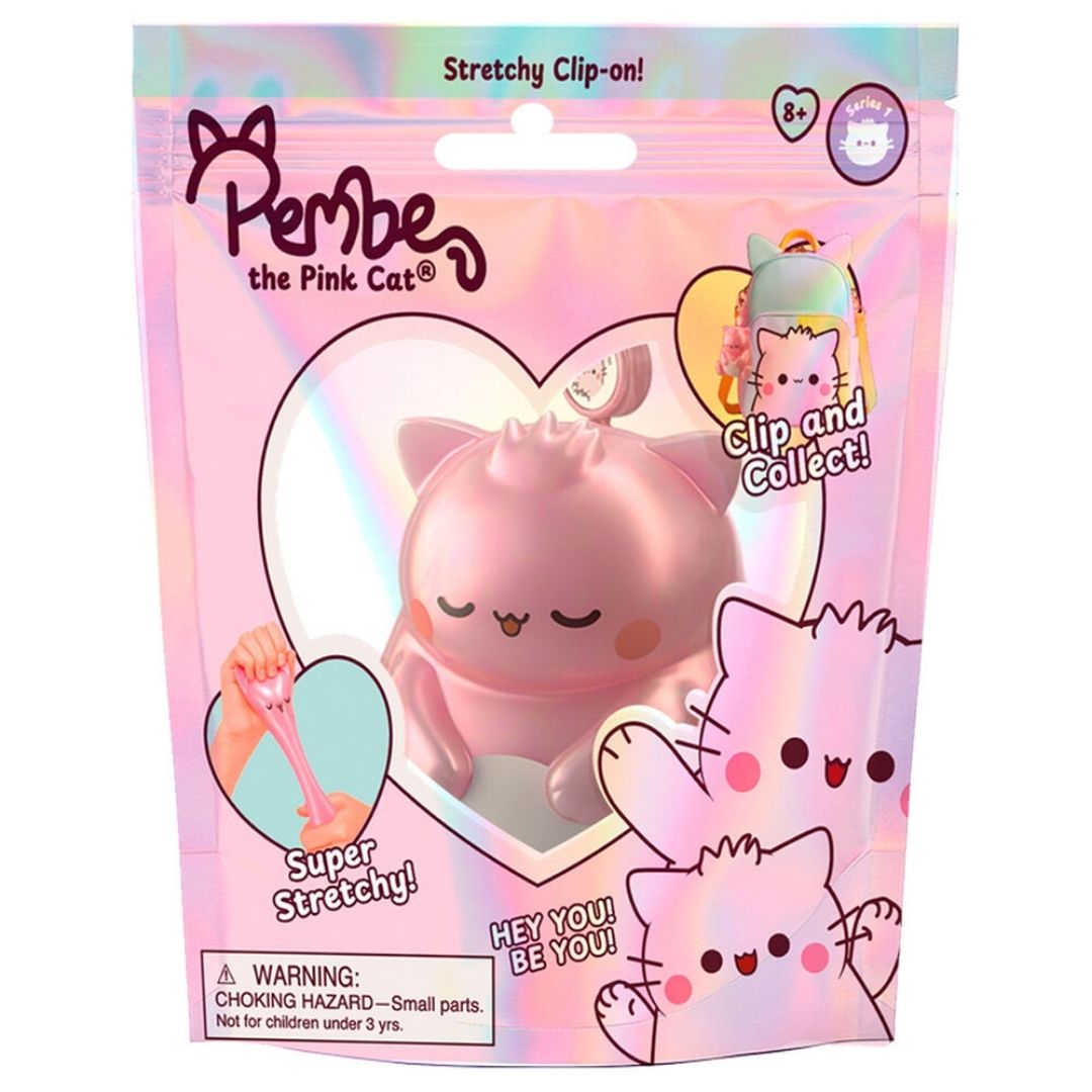 Pembe Squishy Friends Clip-On Keychain