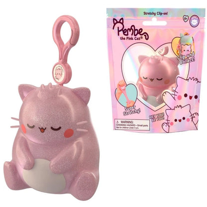 Pembe Squishy Friends Clip-On Keychain