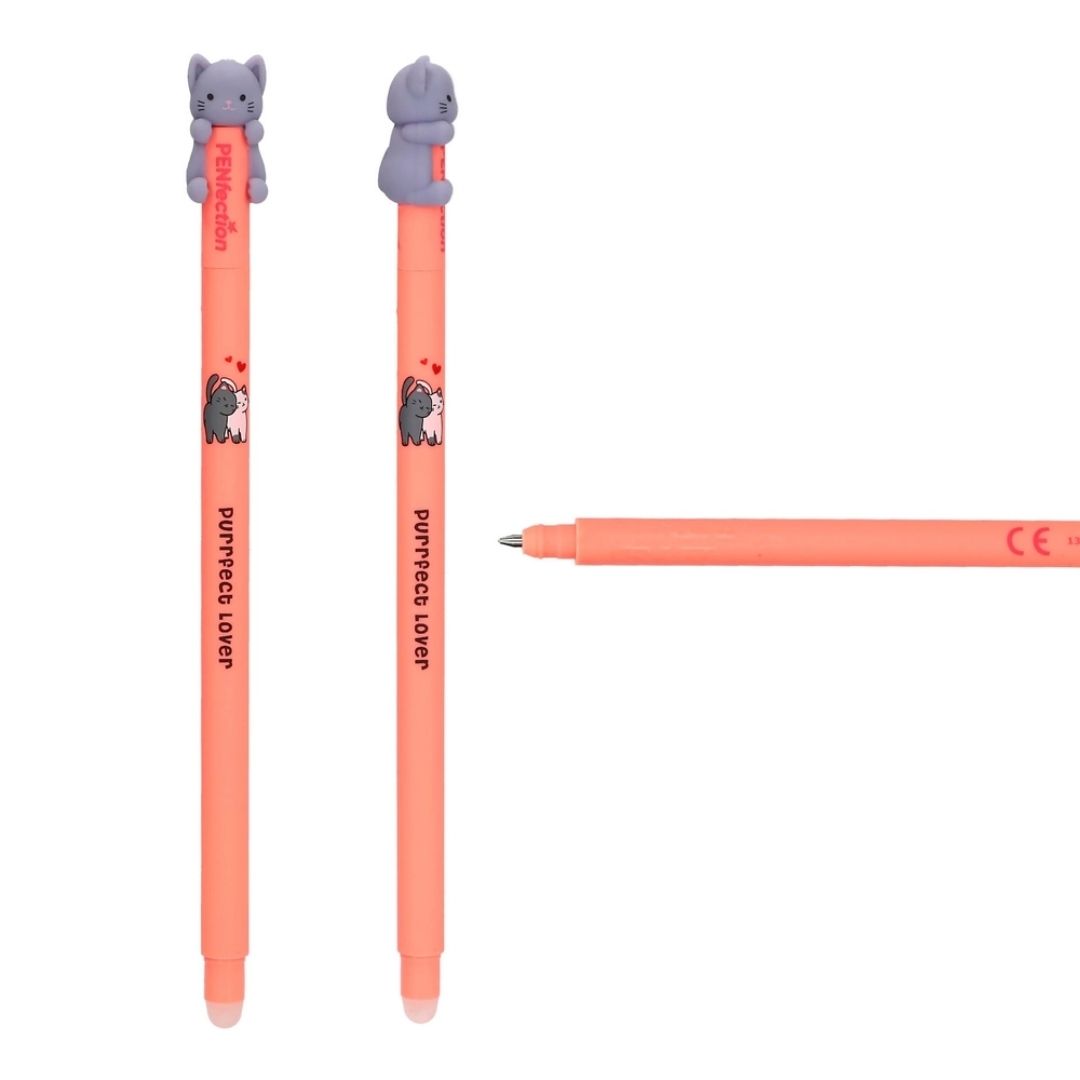 Lolli Riot Erasable Gel Pen Huggy Grey Cat
