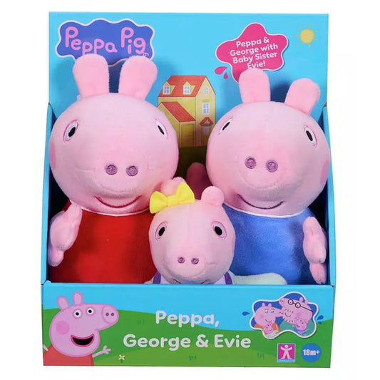 Peppa Pig Peppa, George & Evie Plush