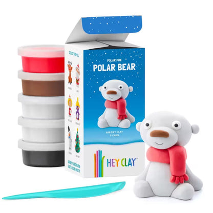 Hey Clay Winter Holidays - Polar Bear