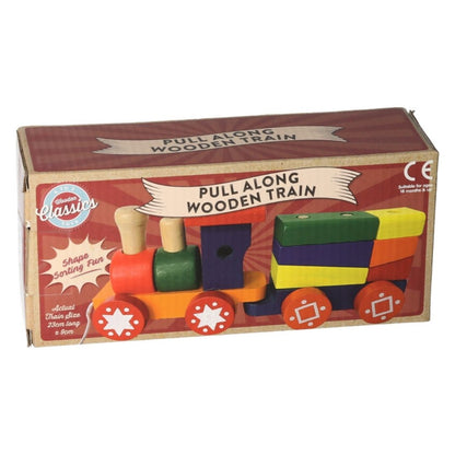 Pull Along Wooden Train & Carriage