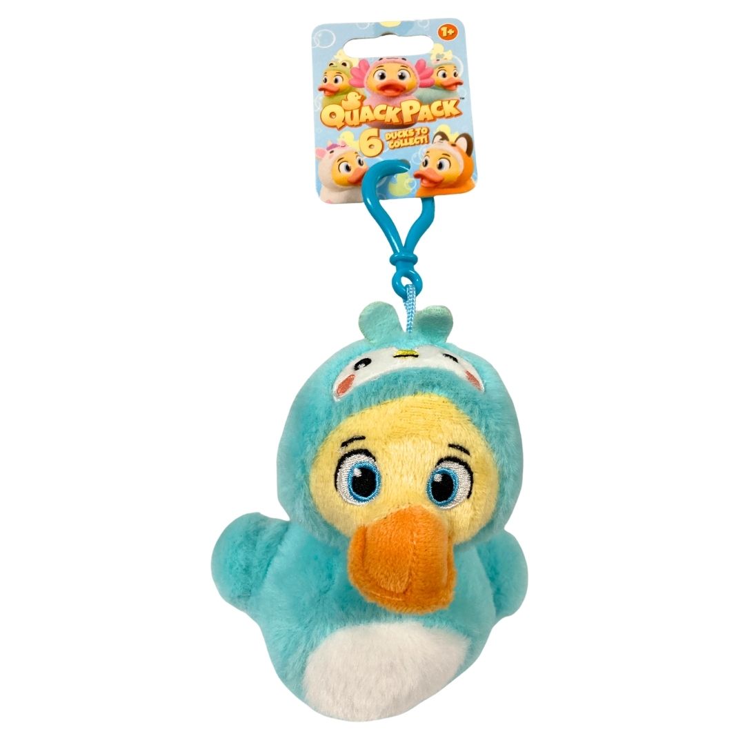 Quack Pack Duck Plush Bag Clip Bird Outfit