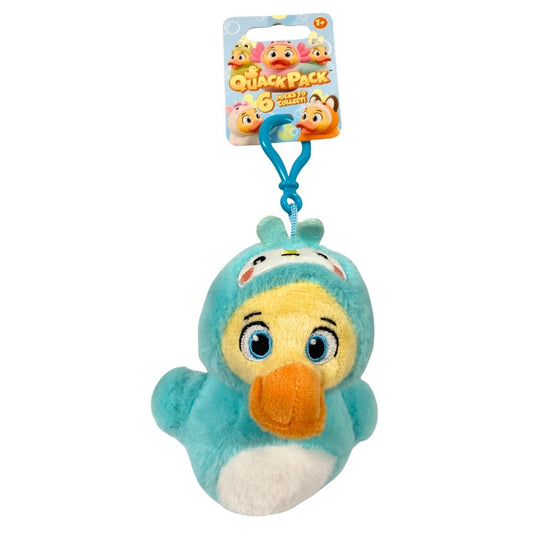 Quack Pack Duck Plush Bag Clip Bird Outfit
